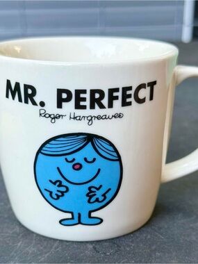 Mr. Perfect Blue Character Ceramic Mug by Roger Hargreaves 2010